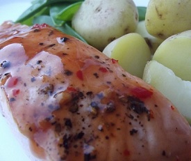 sweet chilli salmon