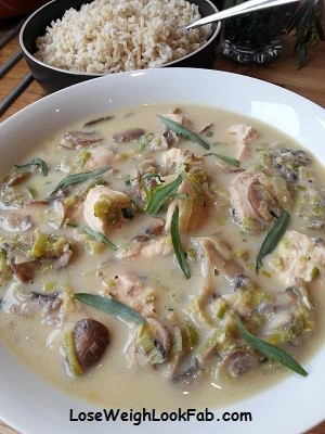 Mushroom and tarragon chicken