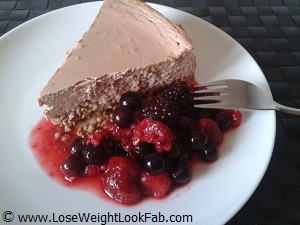 low fat baked chocolate cheesecake
